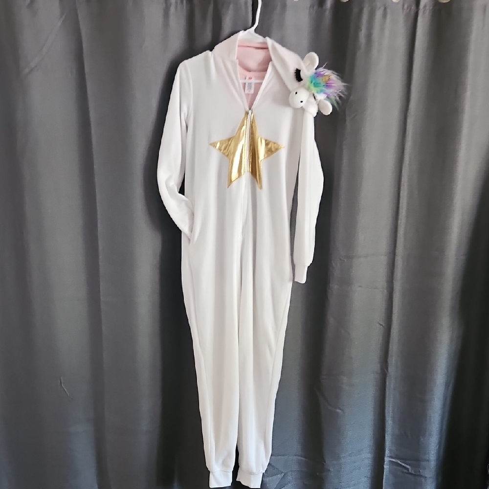 Target White Pajama Onesie with Gold Star